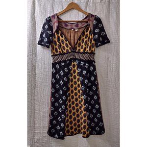 Anthro MOTH patchwork sweater dress